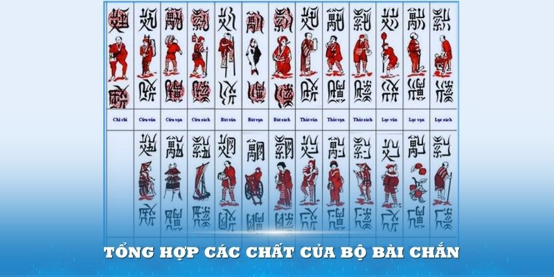 Bàng tổng hợp các chất của bộ bài Chắn cho người mới